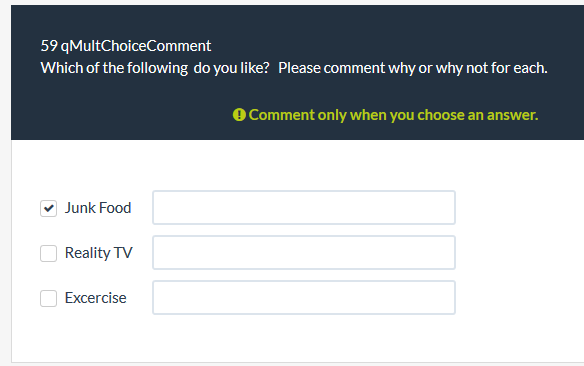 MultipleChoiceComments